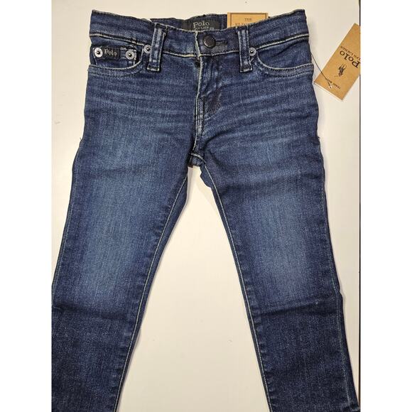 POLO RALPH LAUREN Boys Eldridge Skinny Stretch Jeans 2T  Dark Blue NWT - Picture 1 of 7